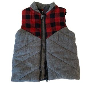 Fierce Frank boys 3t. Buffalo check vest and black pant.